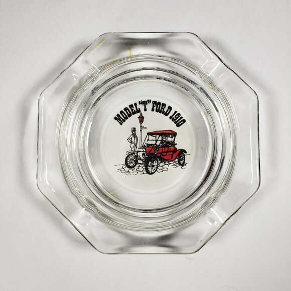Model T Ford 1910 1905 Rambler Glass Ashtrays Antique Cars Man Cave - Picture 6 of 9